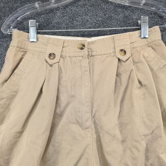 NOBO No Boundaries Womens Pleated Chino Shorts Tan Size 9/10 Pockets Cotton - Picture 6 of 11